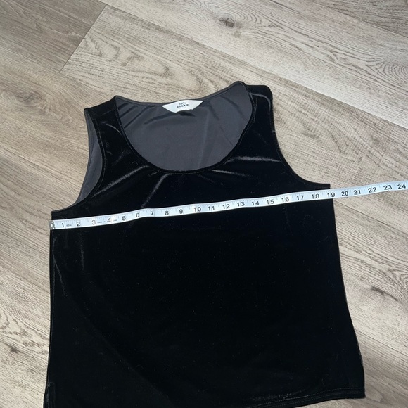 Vintage Black Velvet Scoop Neck Cami Vest Top Size M - Picture 8 of 12